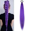 66.04Cm Synthetic Braided Ponytail Hair Extensions | Heat Safe, Yaki Straight High Temperature Fiber, Festival, Party, Performance, Halloween, Cosplay