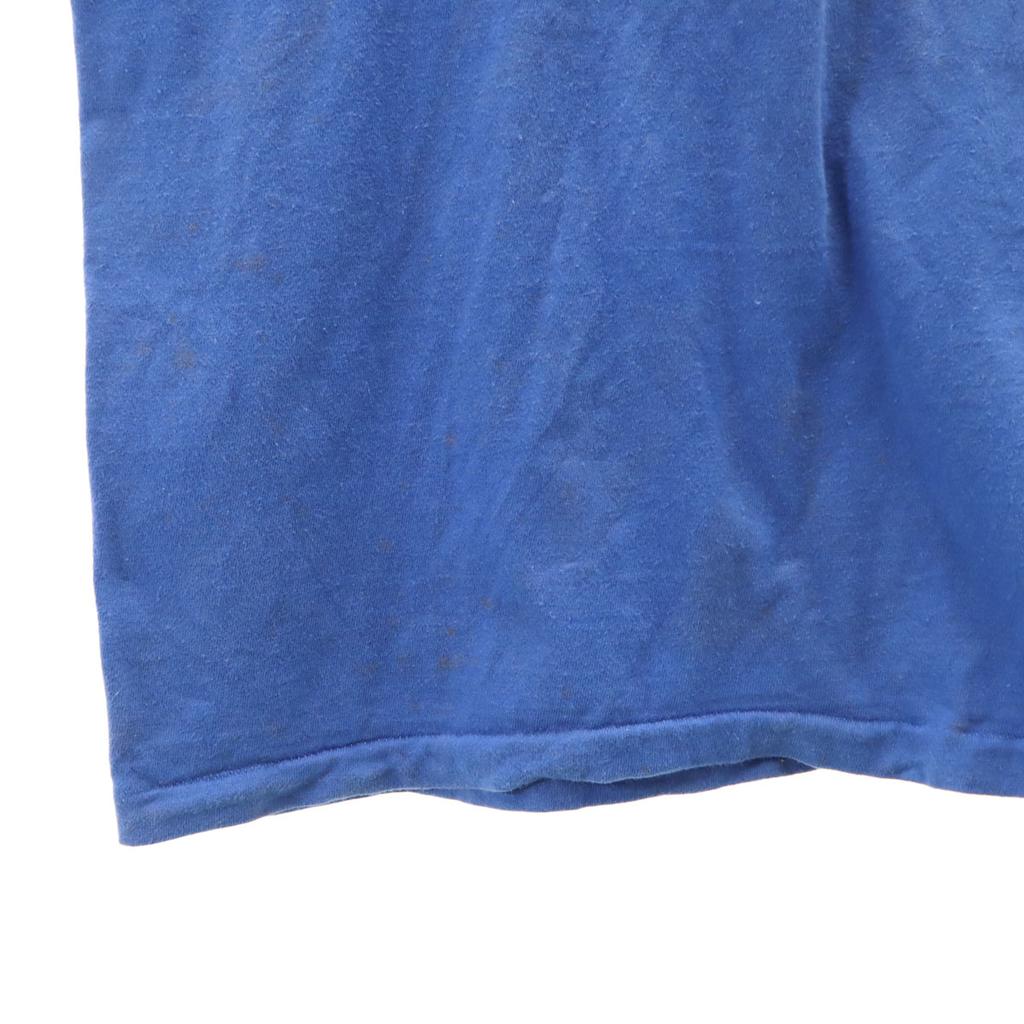 HANES 80-е 90-е Сделано в США Старая футболка с коротким рукавом L Синяя BEEFY-T Мужская Б/У