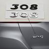 New 3D ABS Chrome Black Logo 308 Emblem Letters Sticker Car Rear Trunk Badge For Peugeot 308 SW GT Line GTI T9 T7 P5 Accessories