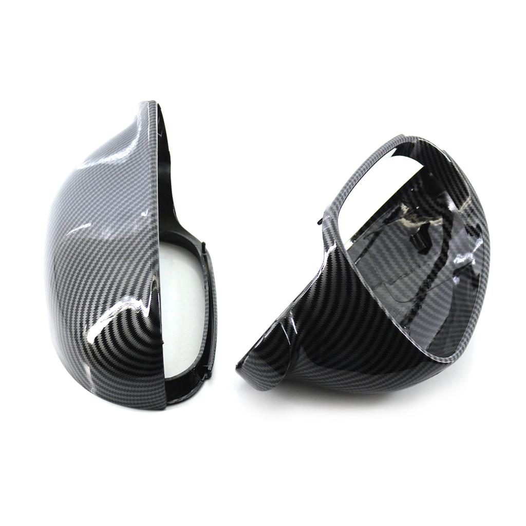 Side Wing Mirror Cover Caps Carbon Fiber Replaces OEM:1K0857537