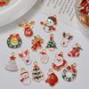 Christmas Drip Oil Charms: Santa & Tree Pendants for DIY Earrings