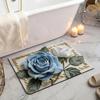 Коврик с 3D узором розы, Абсорбирующий коврик из диатомовой земли, Цветочный коврик для пола, Нескользящий коврик для ванной для прихожей, душа, кухни, прачечной