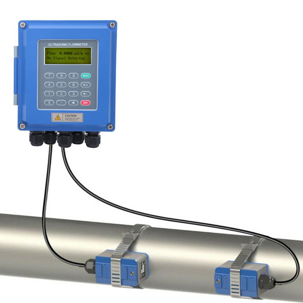 TUF 2000B DN50mm 700mm TM 1 RS485 Digital Wall Mounted LCD Ultrasonic Flowmeter Tester
