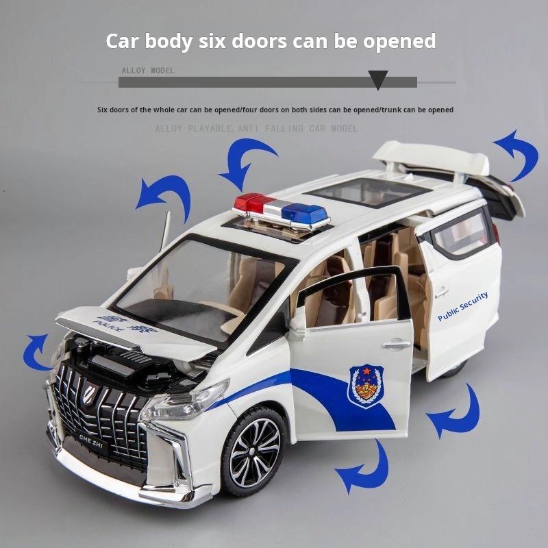 1:24 Children's Inertia Pull-back Car Toy with Lighting Sound Simulation Commercial Car Model Boy Gift Toy Car Kids Holiday Gift