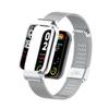Совместимо с Xiaomi Mi Band 8 Pro: Ремешок из нержавеющей стали с миланской магнитной застежкой.