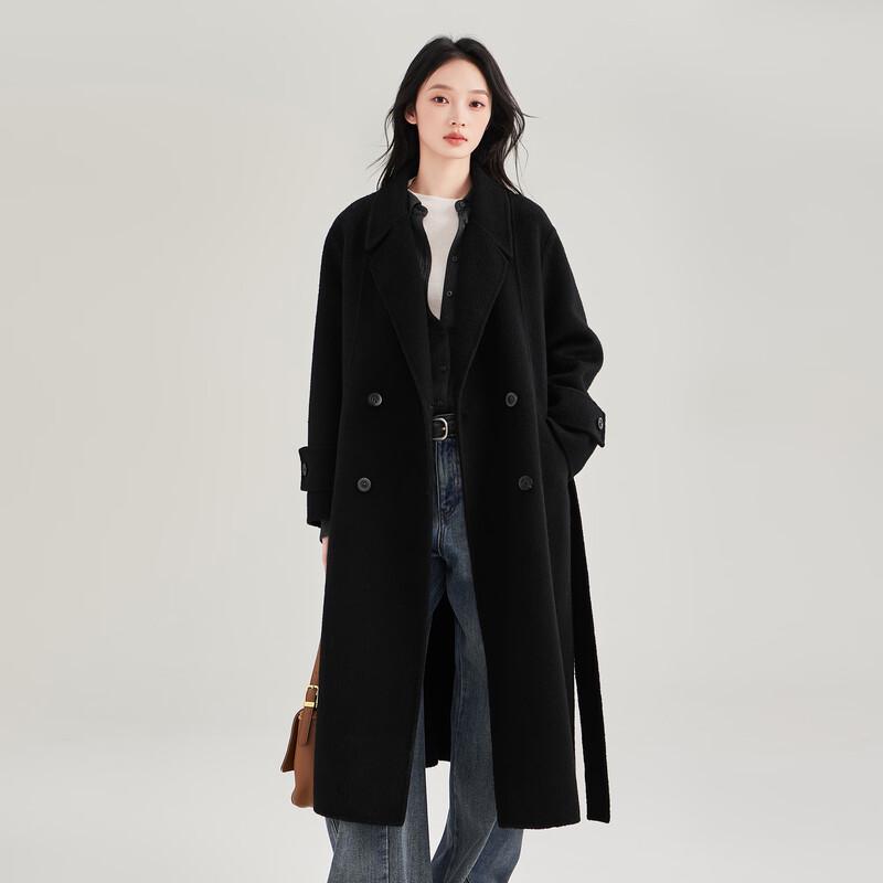 Женское шерстяное пальто средней длины с лацканами SOFSIL