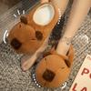 Cozy Capybara Slippers: Warm, Non-Slip Cotton Shoes for Indoor Winter Wear and Doll Play for Girls