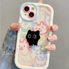 Cut Cat Aninal Phone Case For iPhone 13 Funda iPhone 11 14 15 16 Pro Max 12 XR X Xs 7 8 Plus  SE 15pro 13pro Silicone Soft Cover