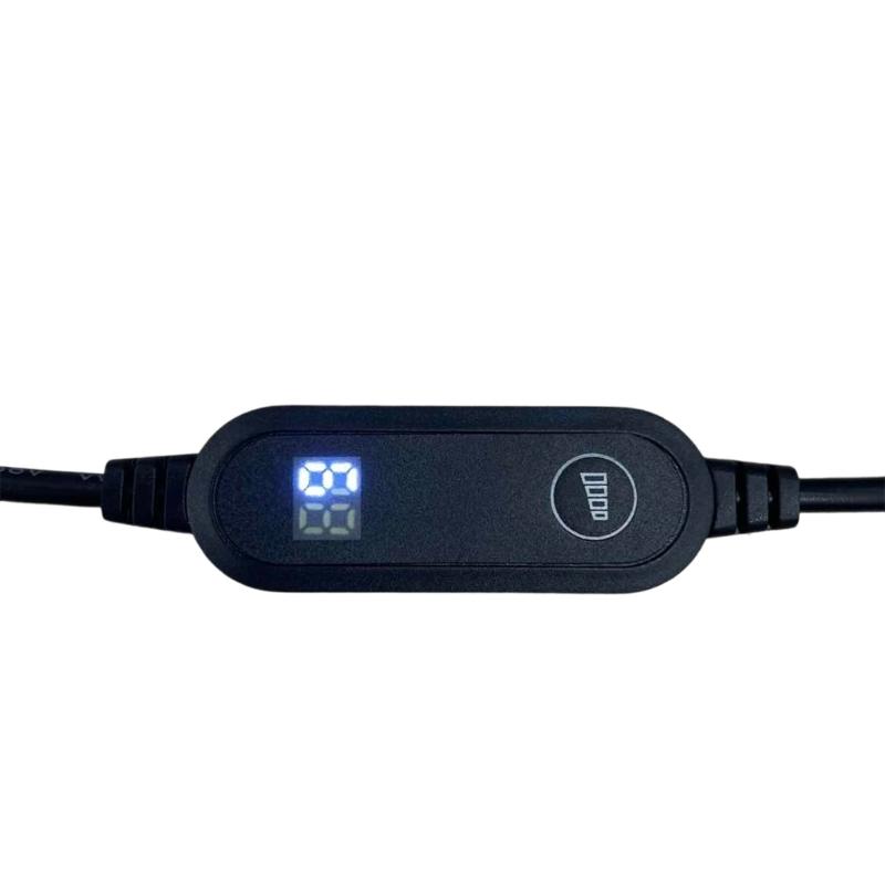 120cm Long Type C To DC5.5x2.5mm Cable 5V 9V 12V Output Adjustable Power with Display For Camera Speaker System