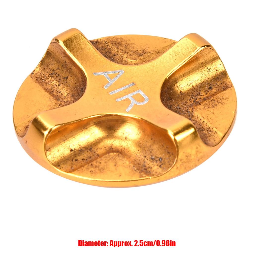 Aluminium Alloy Bicycle Suspension Fork Front Fork Airtight Valve Cover Bike Accessory(yellow)