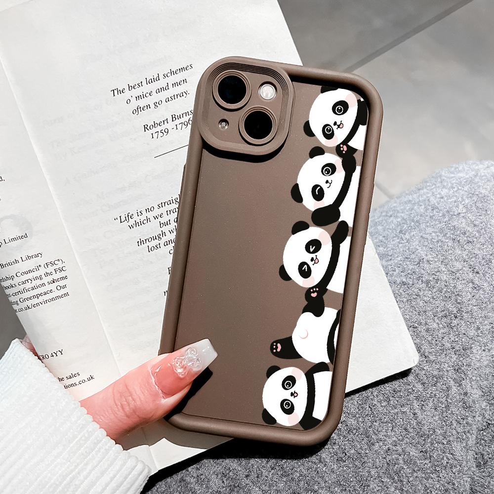 Для Realme 11 11x 12x 12 Pro C21 C30 C33 C35 C65 OPPO A18 A38 A60 A96 Reno 10 11 12 Pro мультяшный милый панда полная защита камеры мягкий чехол