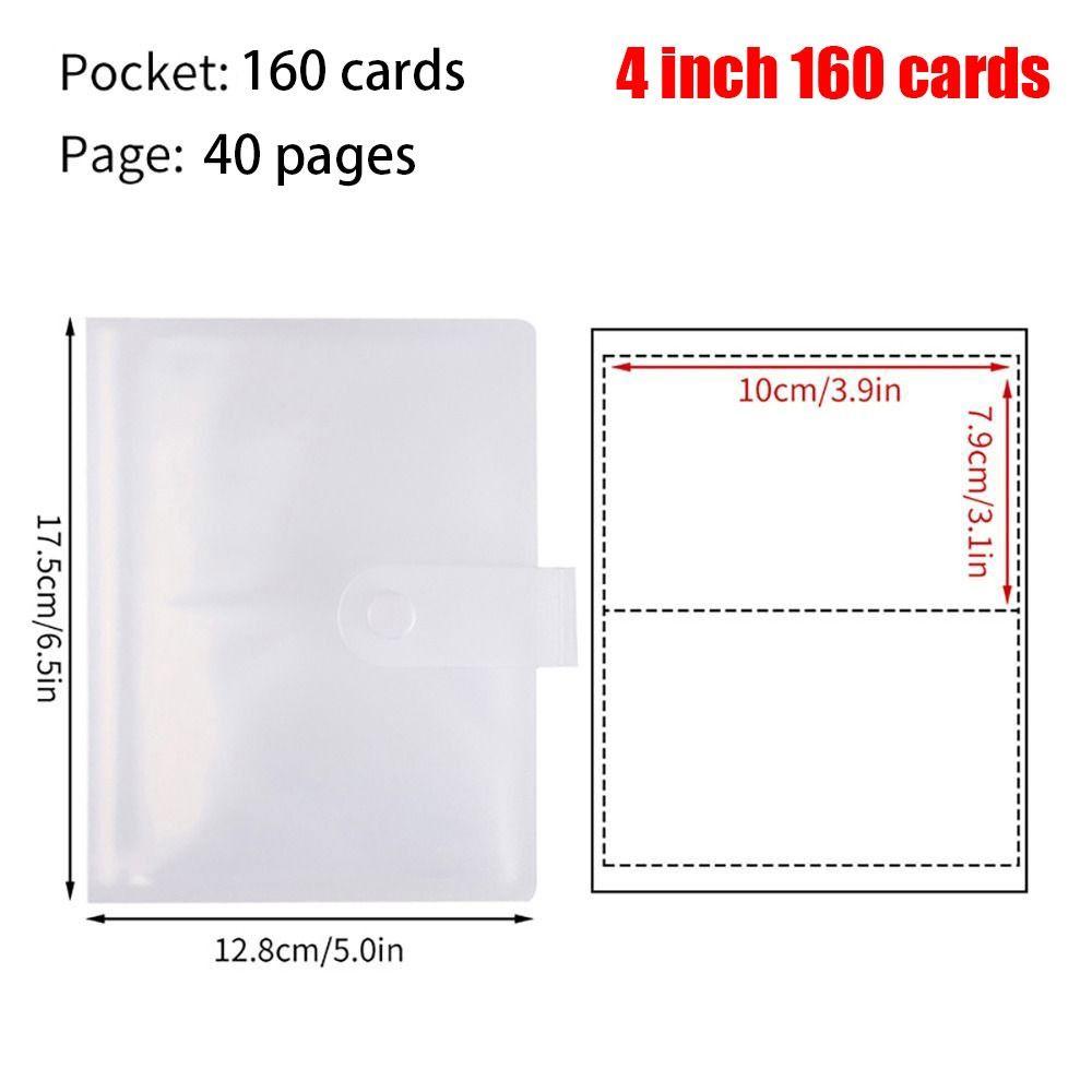 1Pcs New Collect Book Photo Album 80/160 Slots PVC Picture Card Holder Transparent 3/4/5/6/7 Inch Photocard Holder Idol Star