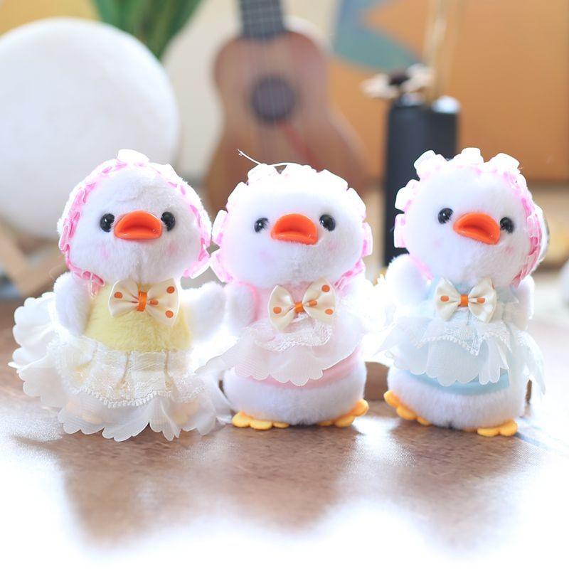 Plush Duck Small Keychain Charm Pp Cotton Filling Children Toys Gift Doll Bags