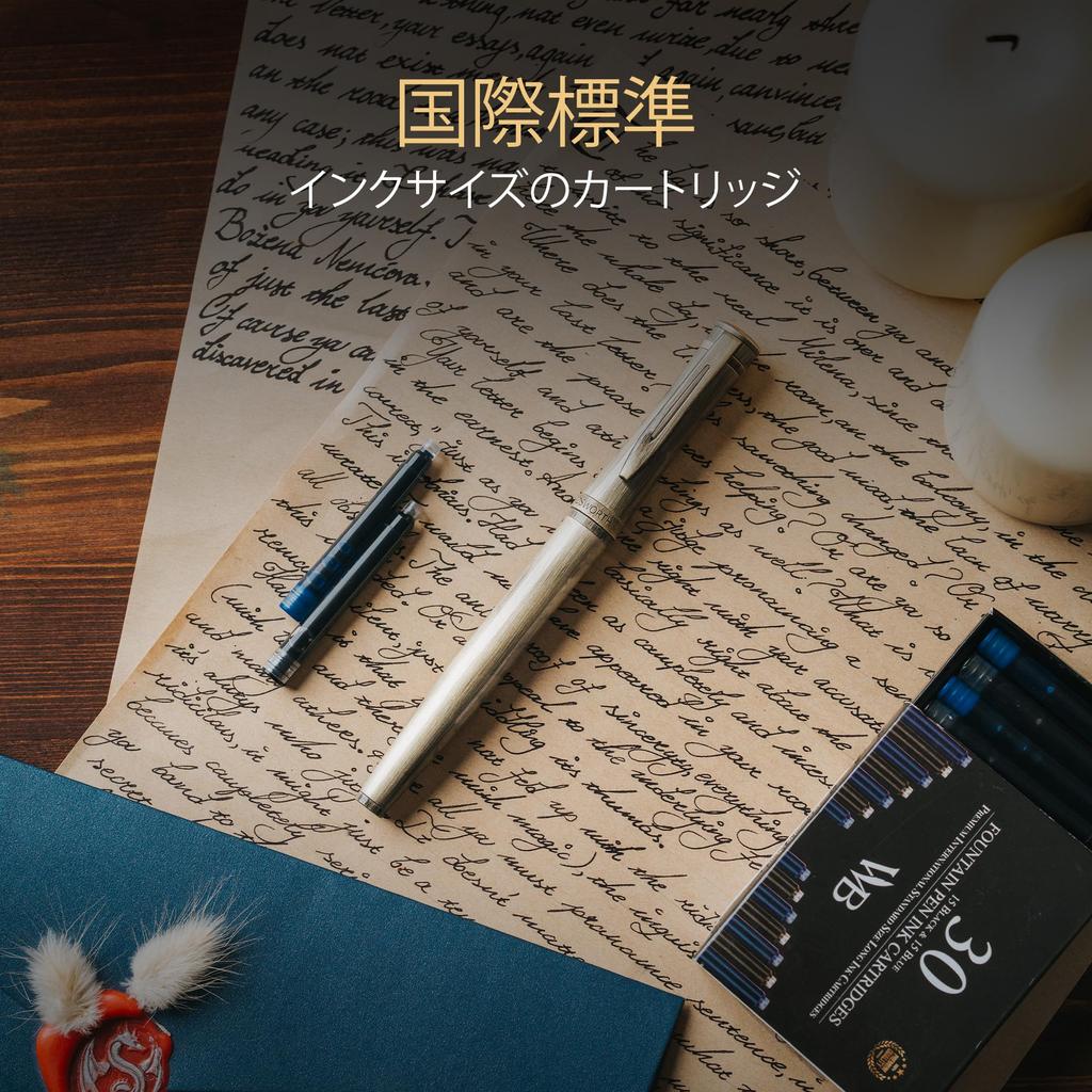 Чернила для перьевой ручки Wordsworth Black, набор из 15 черных и 15 синих чернильных картриджей, международный стандартный размер, длина APPR, диаметр основания APPR, одноразовые