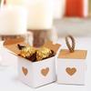 10PCS Candy Box Gift Box Wedding Favor Boxes Eco-friendly Vintage Gift Box Kraft Paper Heart-shaped 5.5x5.5cm