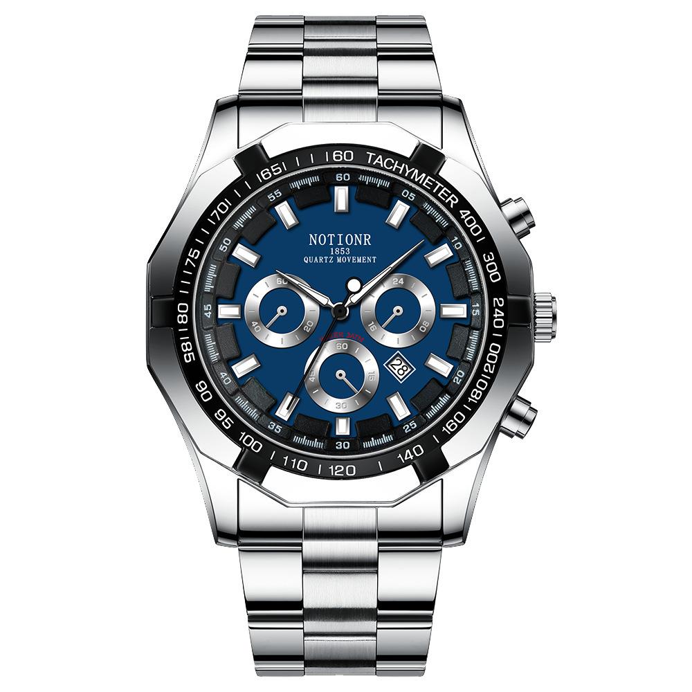 Классические деловые мужские часы Кварцевые часы Часы с несколькими циферблатами Повседневные спортивные мужские часы Аналоговые часы с календарем