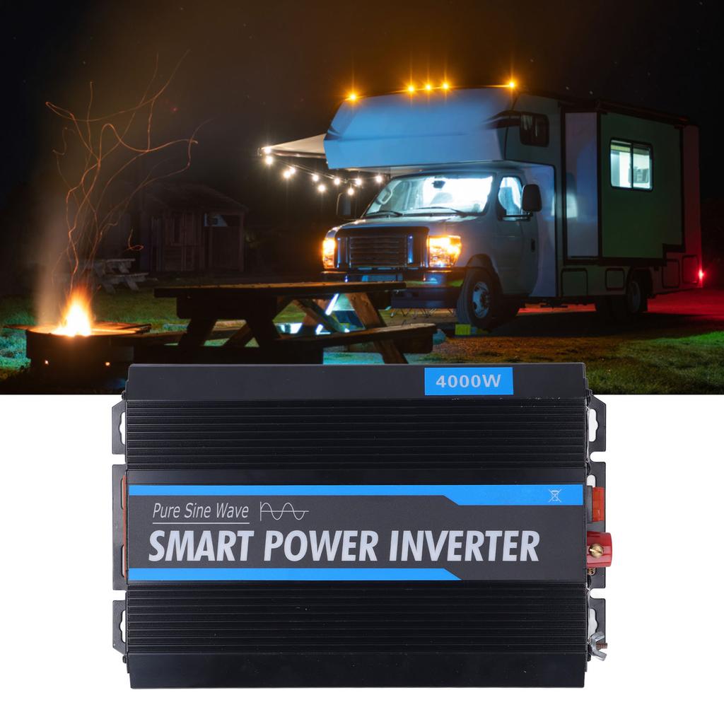 Чистый синусоидальный инвертор с несколькими функциями, преобразователь постоянного тока 12 В в переменный ток 220 В, 4000 Вт, инвертор для