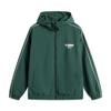 Ruffle Casual Hooded Versatile Comfortable Windbreaker Men Outerwear Dark-Green AFDV443-1