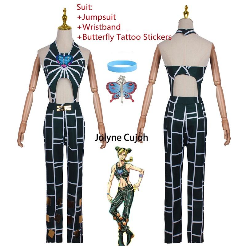 Костюм для косплея Jojo's Bizarre Adventure Эластичный Дышащий Высококачественный Для Хэллоуина Comic Con Ролевая Игра
