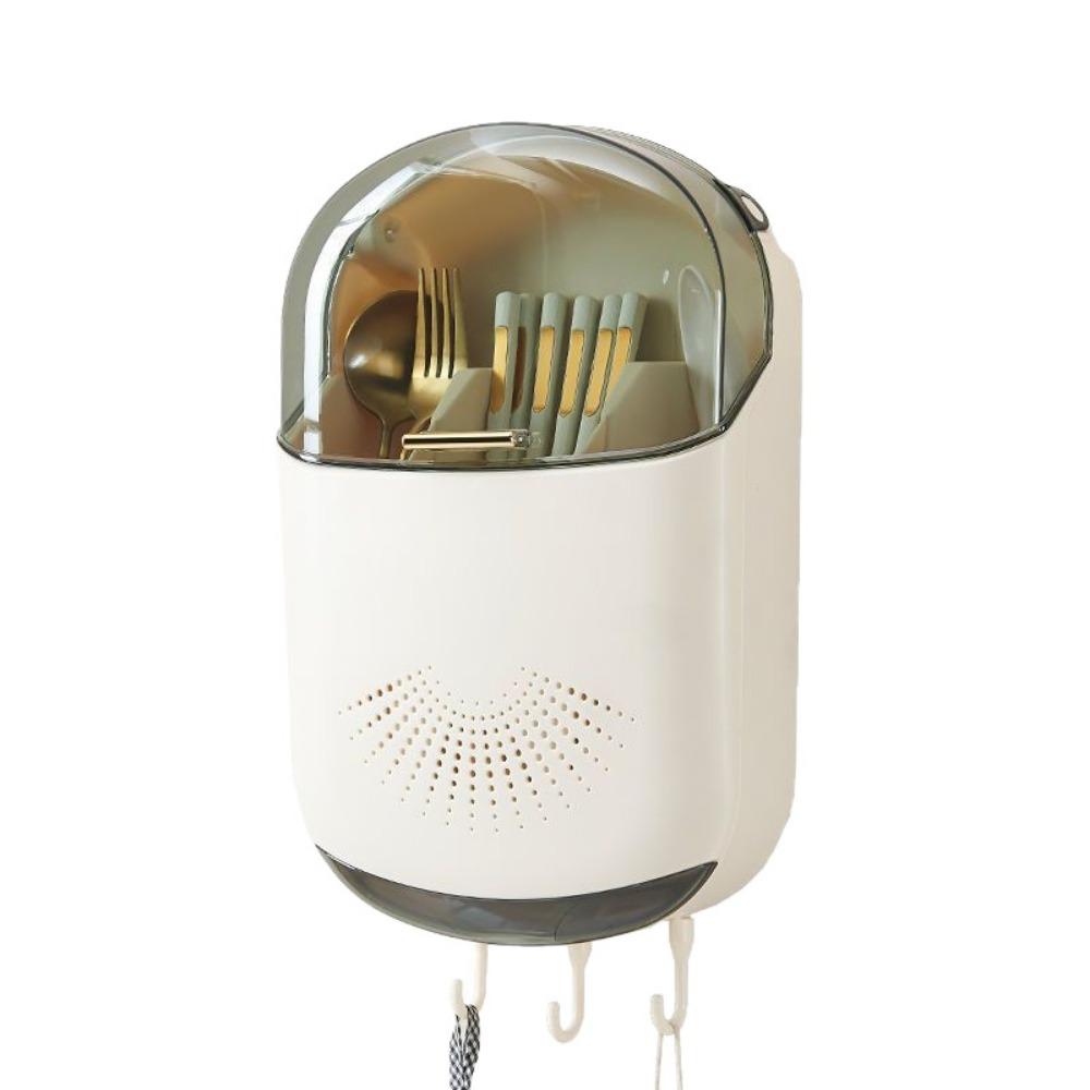 Dustproof Chopstick Rack Wall Mounted Cutlery Organizer Kitchen Storage Box Chopstick Holder Home