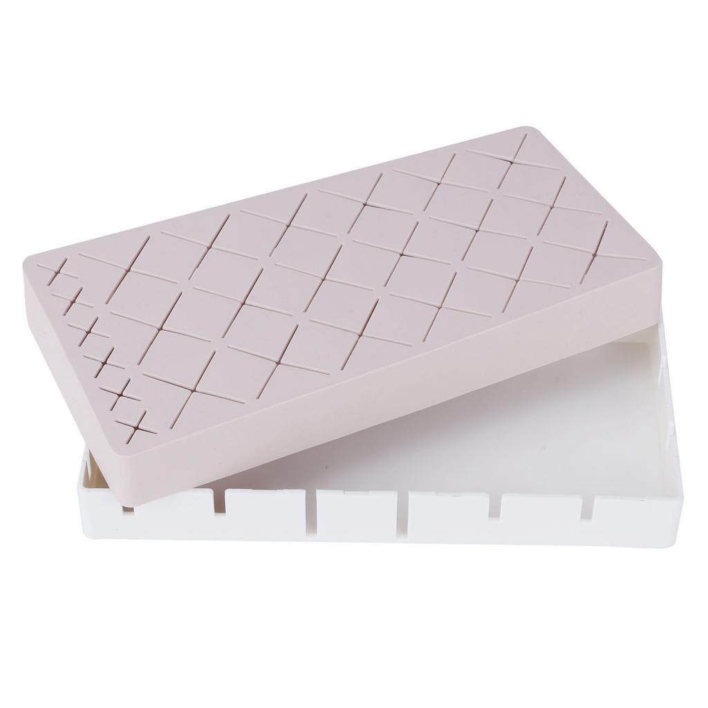 Силиконовый органайзер для 24 помад, держатель для макияжа и косметики, коробка для хранения, подставка, розовый