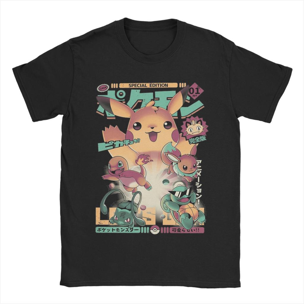 Pokemon Tshirt Unisexs Cotton Casual Tshirt Round Neck Tshirt Short Sleeve Clothing Summer Sports Casual Short Sleeve Top Y2k