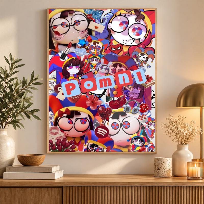 Pomni Diamond Painting Kit 5D Full Drill DIY Diamond Mosaic Wall Art Home Decor