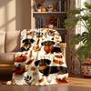 Cute PUPPY Custom Flannel Blankets Soft Warm Cozy Throws for Home Decor Holiday Gifts