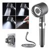 Shower Sprayer Handheld Filter Head Adjustable Water Flow Modes High Pressure Turbocharging Dual Fixed Handheld Shower Sprayer