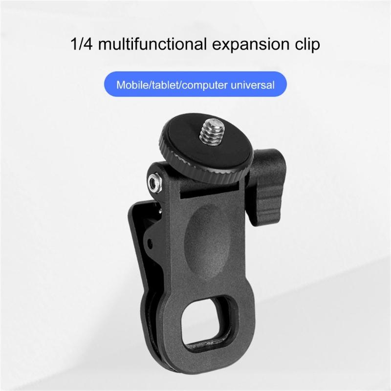 Portable 1/4 Screw Mount Fill Light Clip Compact Fill Light Clip Holder for Photography for Phones Tablets & Laptops