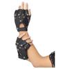 Smiffys Unisex Adult Fingerless Punk Gloves