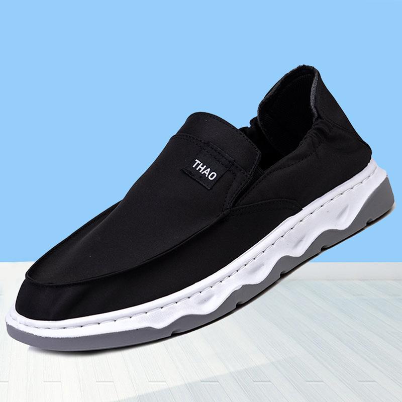 Мужская обувь 2025 года, новые осенние туфли-одиночки с мягкой подошвой и низким верхом, корейская версия, мужская повседневная обувь с одной педалью