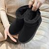 Женские зимние ботинки большого размера на толстой подошве 2024 года, новые утолщенные ботинки с ворсом, теплая хлопковая обувь