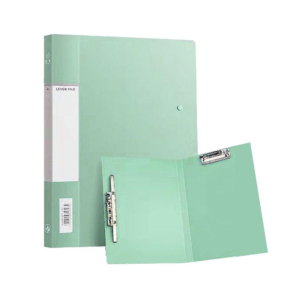 PP A4 File Folder Long Double Clips Archives Binder Creative Document Bag School Office