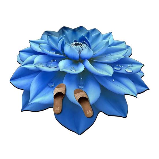 Диатомовая земля коврик для пола 3D реалистичный цветочный дизайн коврик для ванной нескользящий абсорбирующий коврик быстросохнущий