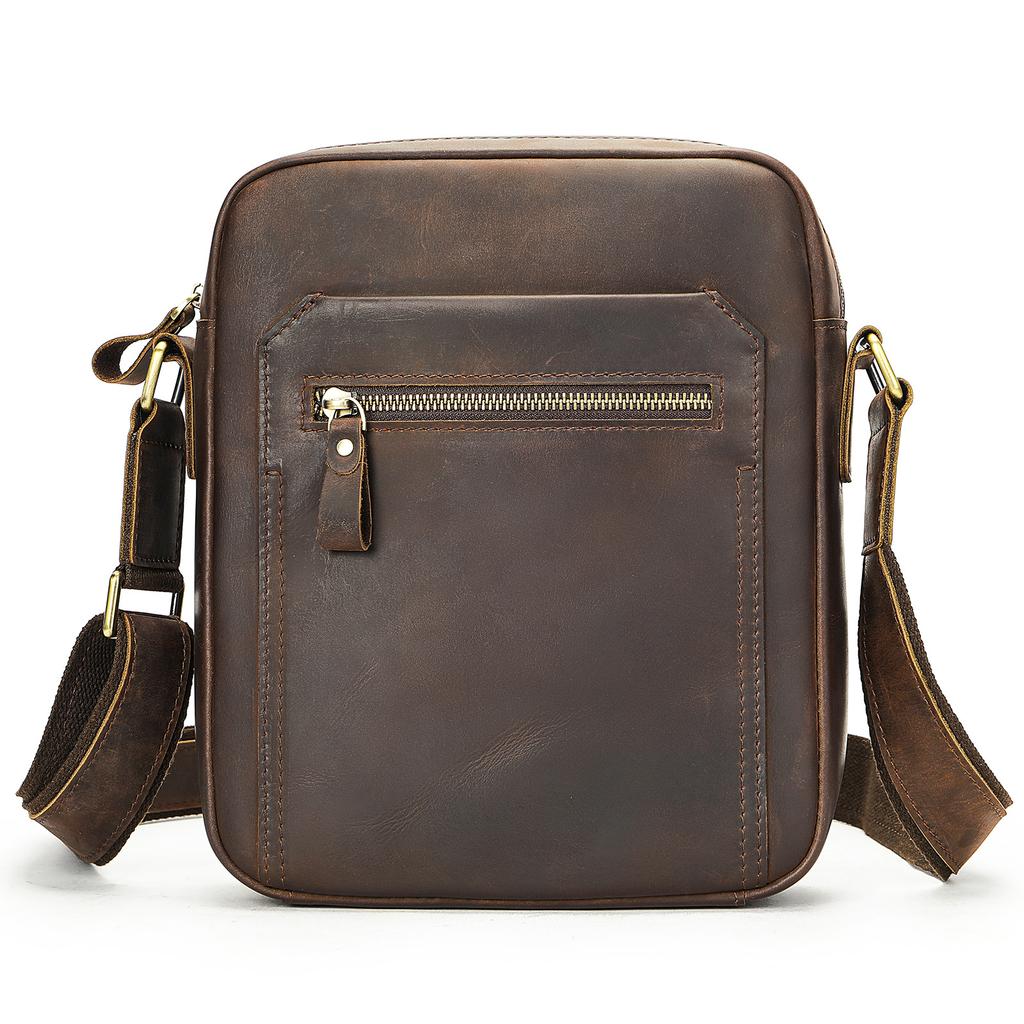 Одноплечная сумка, Высококлассная деловая маленькая сумка кроссбоди, Уличная портативная сумка кроссбоди из натуральной кожи