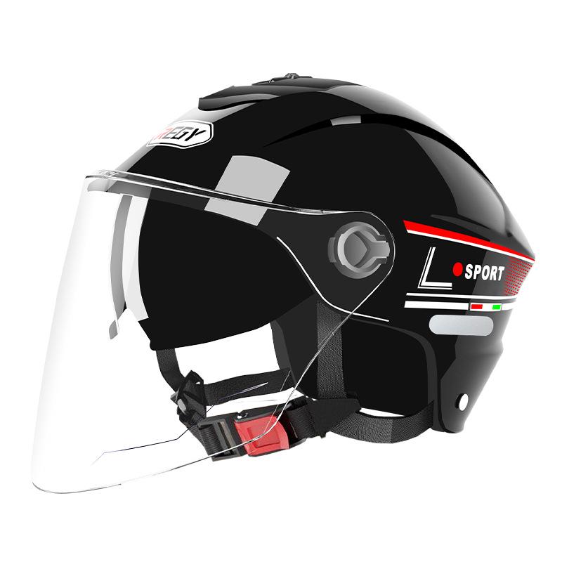 Электрический мотоциклетный шлем с двойным визором, всесезонный универсальный, сертифицированный класс А для мужчин и женщин.