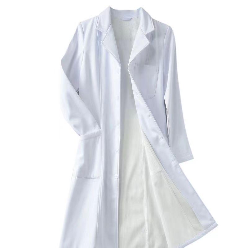 Зимний лабораторный халат на флисовой подкладке: Плотная, с длинным рукавом, унисекс медицинская рабочая одежда для врачей и медсестер