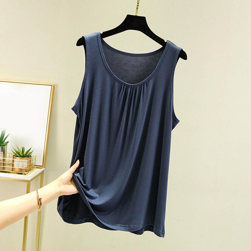 Женский свободный повседневный и удобный летний внутренний длинный однотонный базовый жилет
