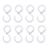 8Pcs S-Shaped Anti-Fall Plastic Hooks Strong Load Bearing Rust-proof Multi-purpose Shower Curtain Hooks AVE