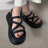 Platform Muffin Sandals Women Summer Wear Internet Celebrity Beach Shoes Fashion Versatile Non-slip Small Fragrant Roman Shoes