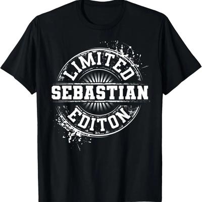 SEBASTIAN Ограниченная серия Смешная Персонализированная Именная Шуточная Подарочная Футболка
