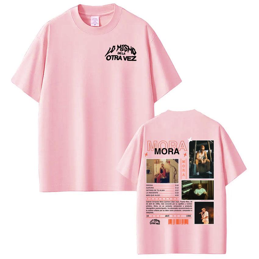 Rapper Mora Lo Mismo De La Otra Vez T Shirts Unisexs Clothing Hip Hop Fashion Short Sleeve TShirts Casual Cotton Oversized Tshirt