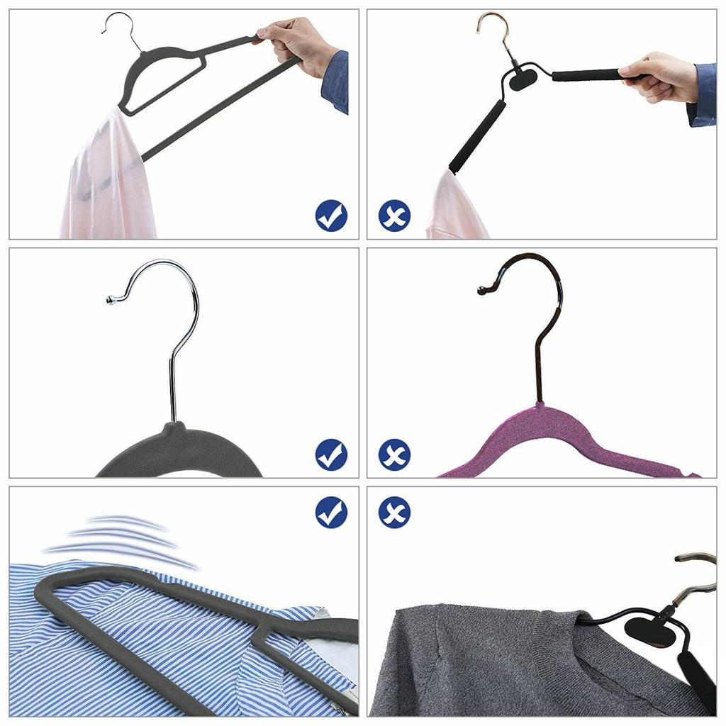 Velvet Maxi Hanger, Set Of 50, Graphite