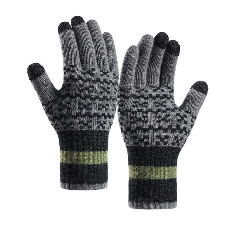 Fashion Thickened Winter Gloves Windproof Cold-proof Touchscreen Gloves Fleece Soft Warm Gloves Men Women