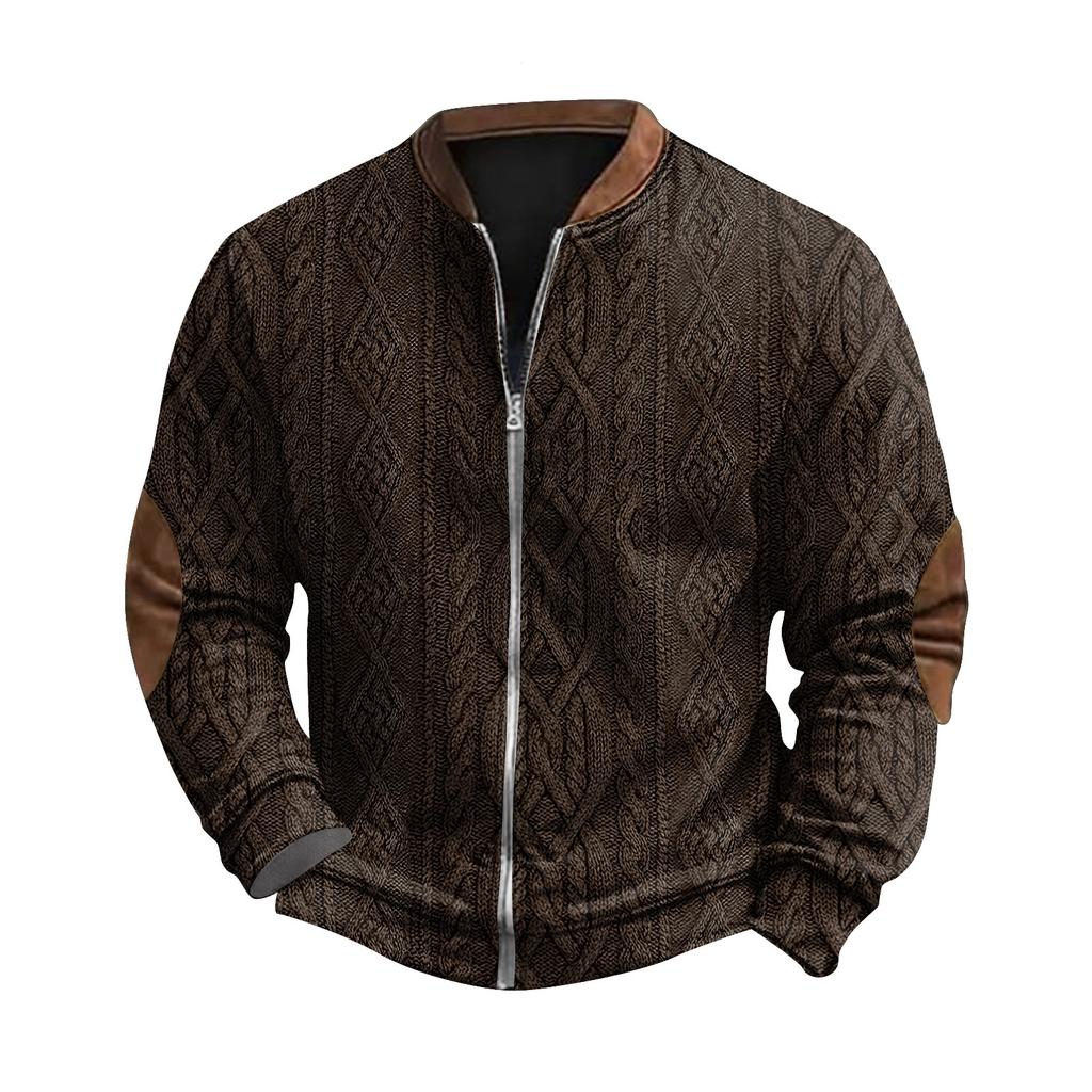 Мужская повседневная толстовка в стиле ретро с градиентным принтом