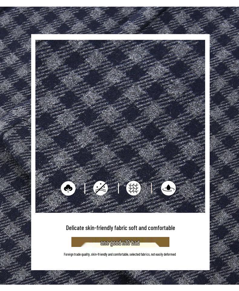 Zhengzhou Women's High Waist Retro Plaid Pants: Autumn/Winter Loose Slim Fit, Straight/Wide Leg, Fleece 2697.