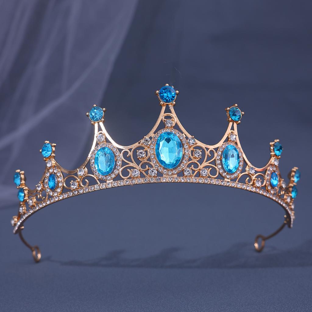 Ретро Барочная Корона Тиара Сплав Стразы Принцесса Сценическое Выступление Маленькая Корона Аксессуары Свадебные Украшения