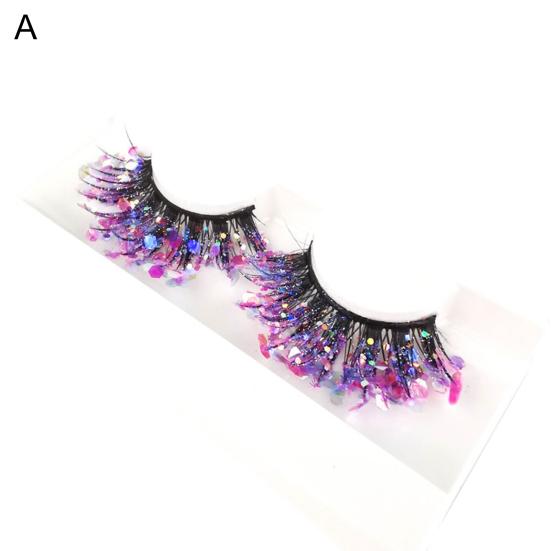 Изысканные светящиеся накладные ресницы с блестками, дизайн 2 стиля, украшение для глаз
