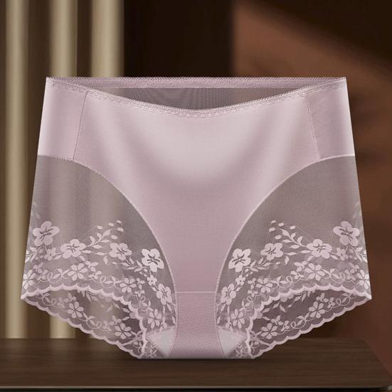Women Lace Underwear Seamless High Waisted Hipster Briefs Ultra Thin